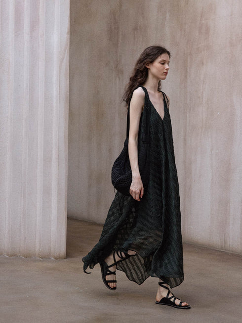 Melted Check Dress
